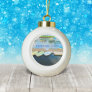 Perkins Cove Rowboats Ceramic Ball Christmas Ornament