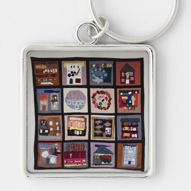 Perkins Quilt Keychain (Front)
