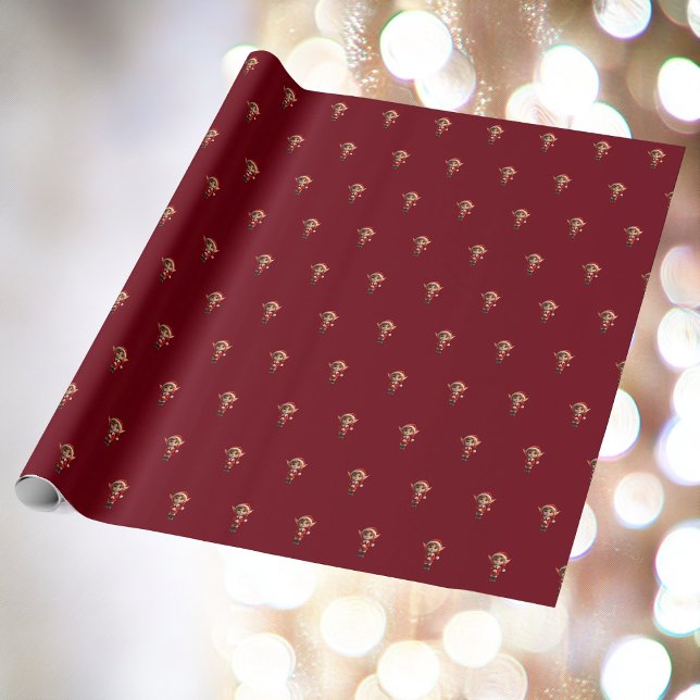 Perky Girl Christmas Elf Wrapping Paper (Creator Uploaded)