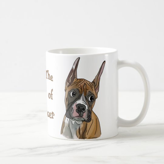 Perky Red Fawn Boxer Dog Coffee Mug Zazzle Perky Red Fawn Boxer Dog Coffee Mug