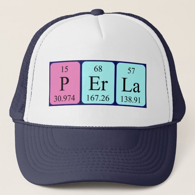 Perla periodic table name hat (Front)