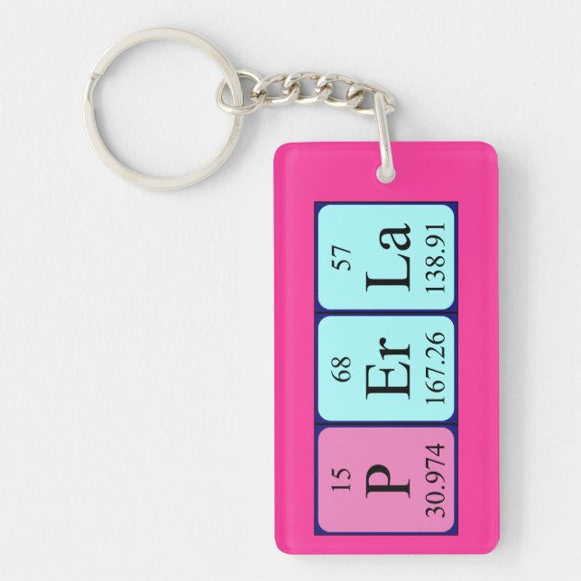 Perla periodic table name keyring (Front)