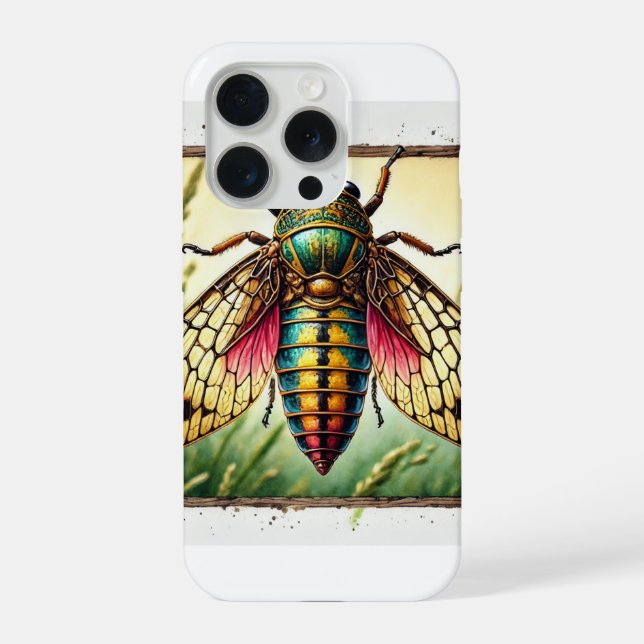 Perlamantis insect 010824IREF221 - Watercolor iPhone Case (Back)