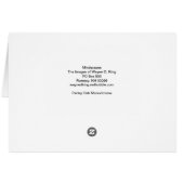 Perley Oak Monochrome  Eleanor Roosevelt Card (Back Horizontal)