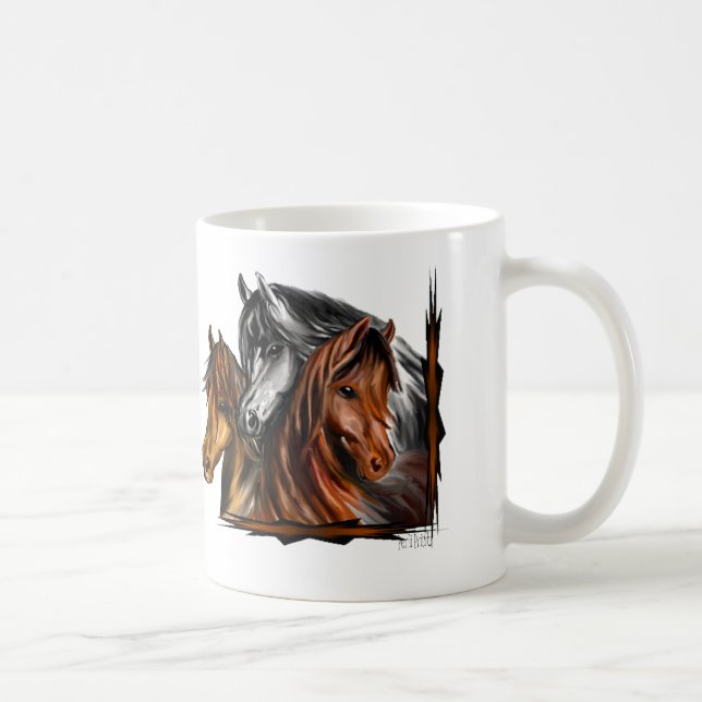 PerliPrints3Horsesz Coffee Mug (Right)