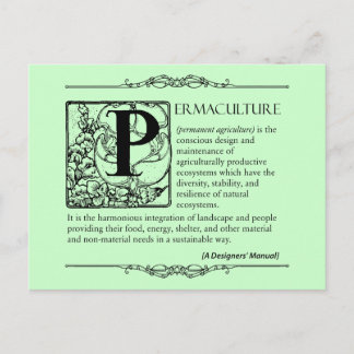 Permaculture - A Definition (3) - Black Postcard