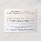 Permanent Eyeliner Basic Aftercare Instructions  B Business Card (Front)