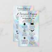 Permanent Makeup Aftercare Card  (Front/Back)
