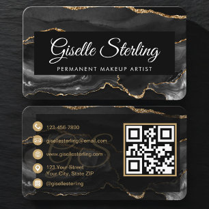Permanent Makeup Artist QR Code Business Card