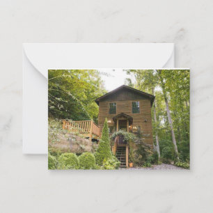 Permanent Vacation Smoky Mountain Cabin Notecard