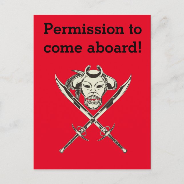 Permission to come aboard! postcard (Front)
