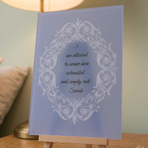 Permission to Rest Vintage Lace Bookmark Card Acrylic Rsvp Card