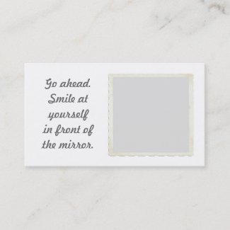 Permission to smile Mirror Business Cards