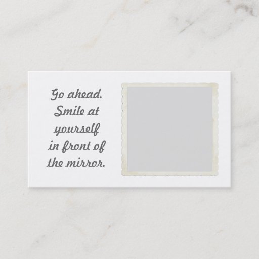 Customizable Permission to smile Mirror Business Cards