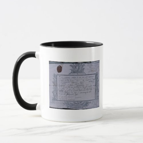 Permit for the Battle of Rossbach 1757 Mug