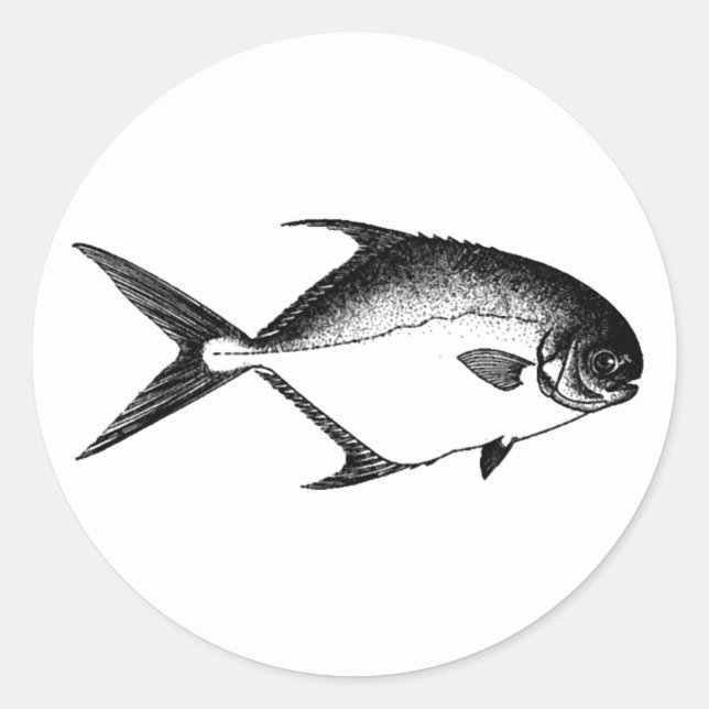 Permit Logo (line art) Classic Round Sticker (Front)