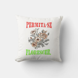 permit-sa and florescer throw pillow