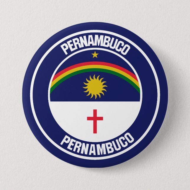 Pernambuco Round Emblem Button (Front)