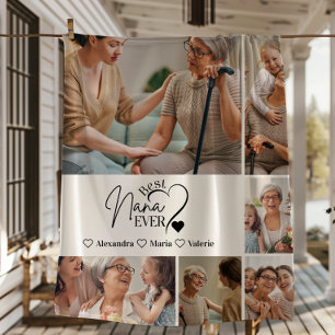 Peronalized 6 Photo Best Nana Ever Minimalist Fleece Blanket