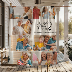 Peronalized 7 Photo Best Nana Ever Minimalist Fleece Blanket