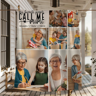 Peronalized 8 Photo Mimi Gift Fleece Blanket