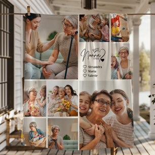 Peronalized 9 Photo Best Nonna Ever Minimalist Fleece Blanket