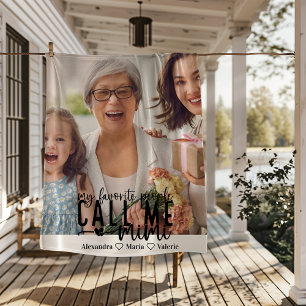 Peronalized Photo My Favorite People Call Me Mimi Fleece Blanket