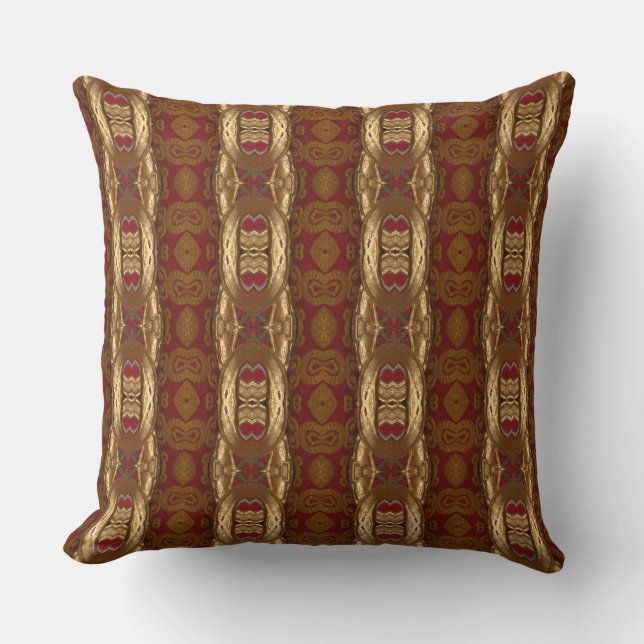 Peronnelle Guyonne Baroque Stripe Pattern Throw Pillow (Front)