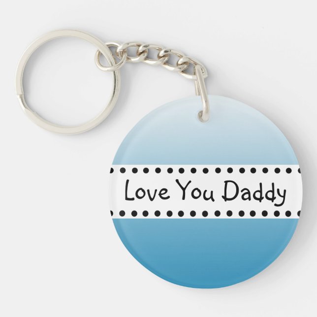 Perosnalied Love You Daddy Photo Keychain (Front)