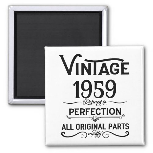 Perosnalized vintage 65th birthday gifts black magnet
