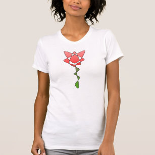Perpetual Abstract Flower Art Red Continual Tulip T-Shirt
