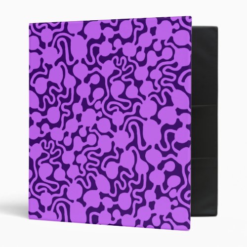 Perpetual Ant Farm v2 _ Lt Purple on Deep Purple 3 Ring Binder