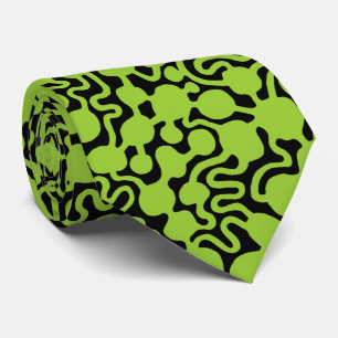 Perpetual Ant Farm v2 - Martian Green and Black Neck Tie