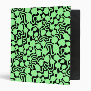 Perpetual Ant Farm v2 - Mint Green on Black 3 Ring Binder