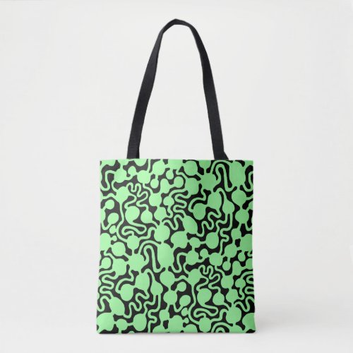 Perpetual Ant Farm v2 _ Mint Green on Black Tote Bag