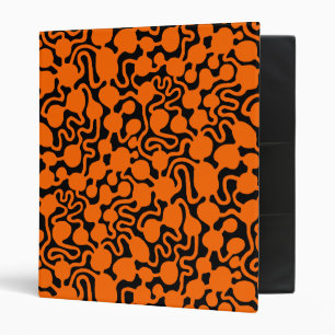 Perpetual Ant Farm v2 - Orange on Black 3 Ring Binder