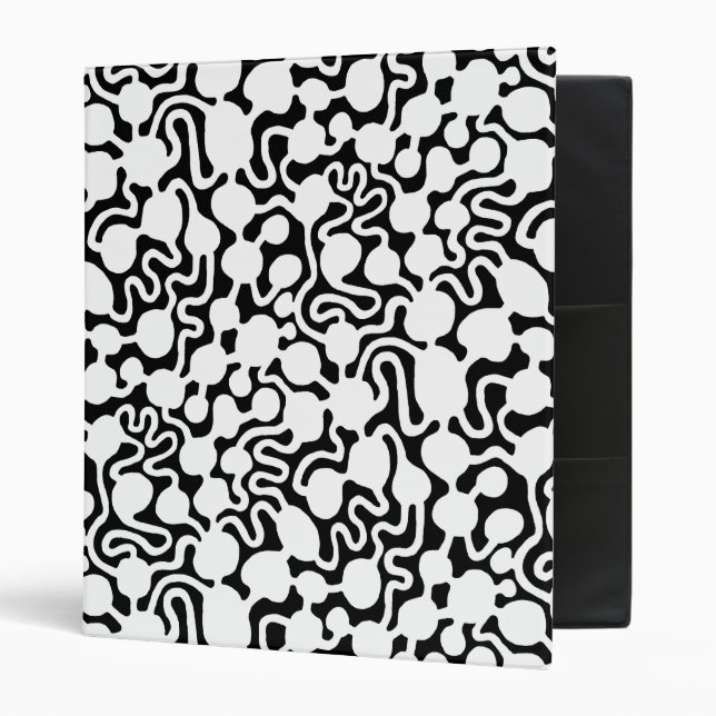 Perpetual Ant Farm v2 - White on Black 3 Ring Binder (Front/Inside)