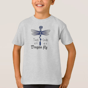Perpetual Blue Gray Dragonfly Phrase T-Shirt