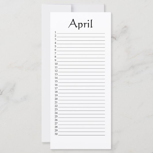Perpetual Calendar April Daniel 4:22 (Front)