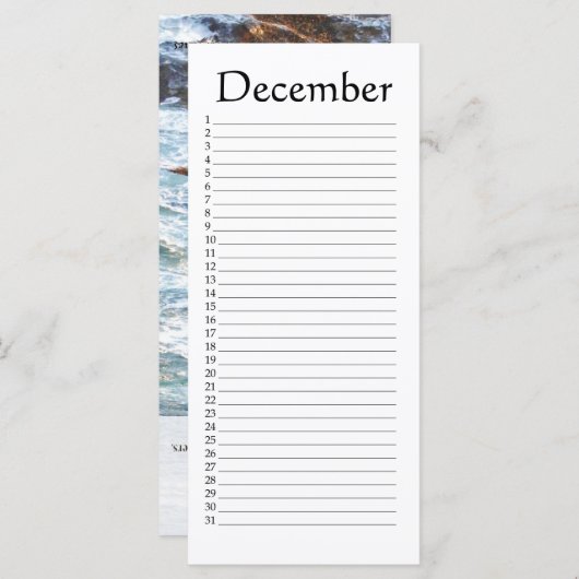 Perpetual Calendar December Psalm 136:6 (Front/Back)