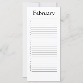 Perpetual Calendar February by Bro_Jones at Zazzle