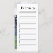 Perpetual Calendar February Scripture (Front/Back)