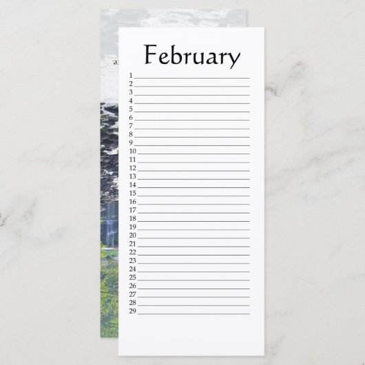 Perpetual Calendar February Scripture (Front/Back)