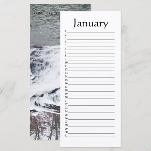 Perpetual Calendar January (Front/Back)