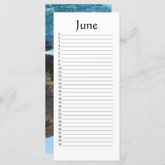 Perpetual Calendar June (Front/Back)