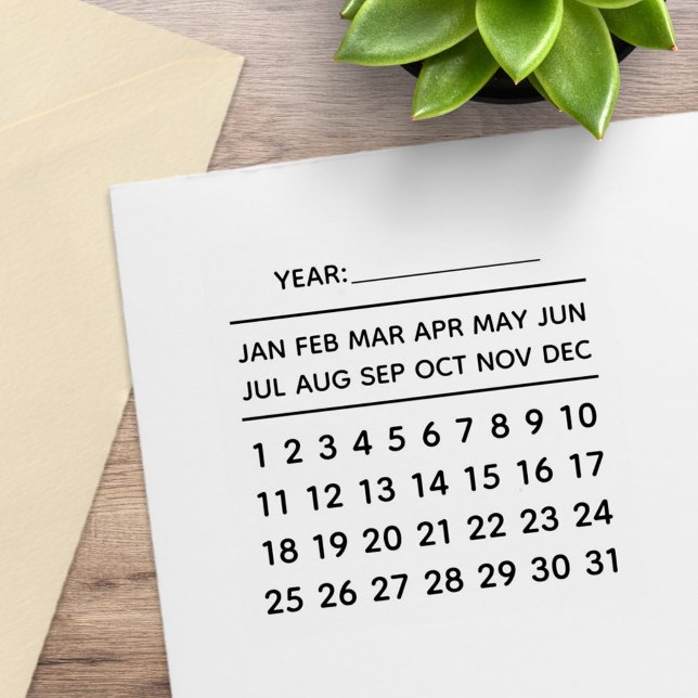 Perpetual Calendar Rubber Stamp (Creator Uploaded)