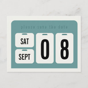 Perpetual Calendar Save the Date Announcement Postcard