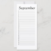 Perpetual Calendar September Habakkuk 3:4 (Front)