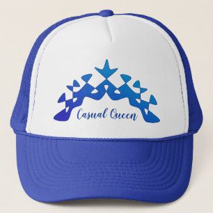 Perpetual "Casual Queen" Blue Crown Fancy Trucker Hat