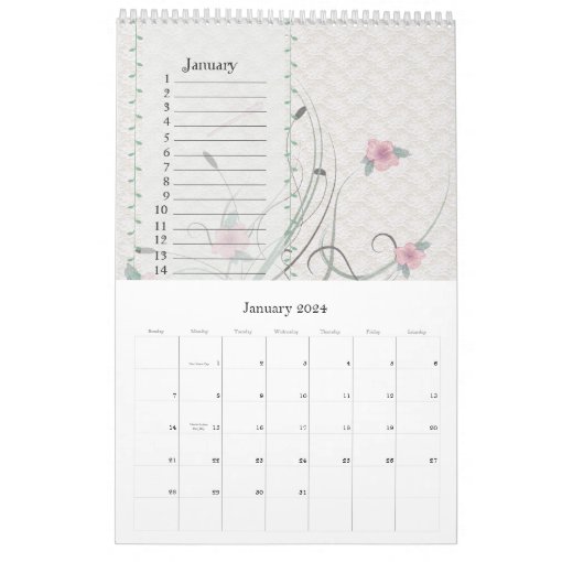 Perpetual Dutch Birthday Calendar Vintage Lace Zazzle